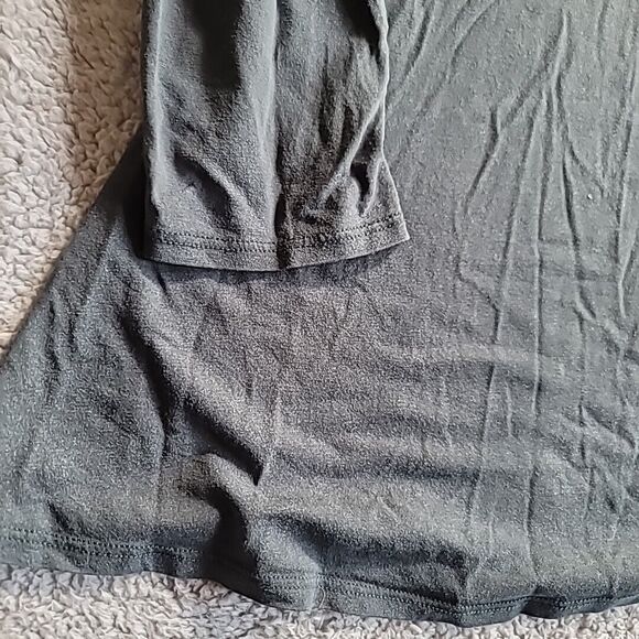 Eileen Fisher Tunic Top Sz XL Long Sleeve Tencel Crew Scoop Neck Forest Green - Picture 3 of 8